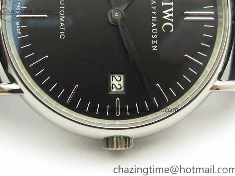 MIROTIME 0321 Portofino Automatic SS TWF 1:1 Best Edition Black Dial on Black Leather Strap A TravelReady 7199